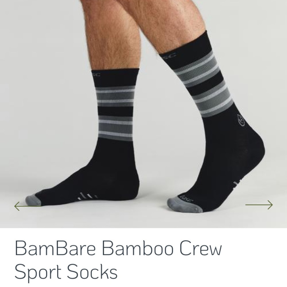 NWT- Tasc Performance Bam(Bare) bamboo blend crew socks